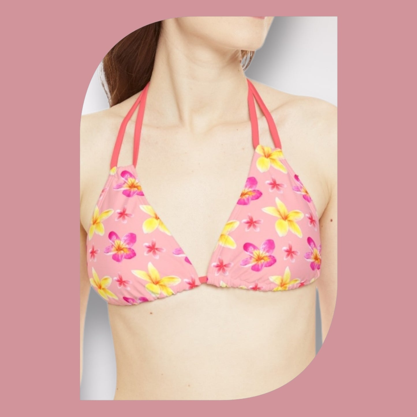 Plumeria Bikini Top