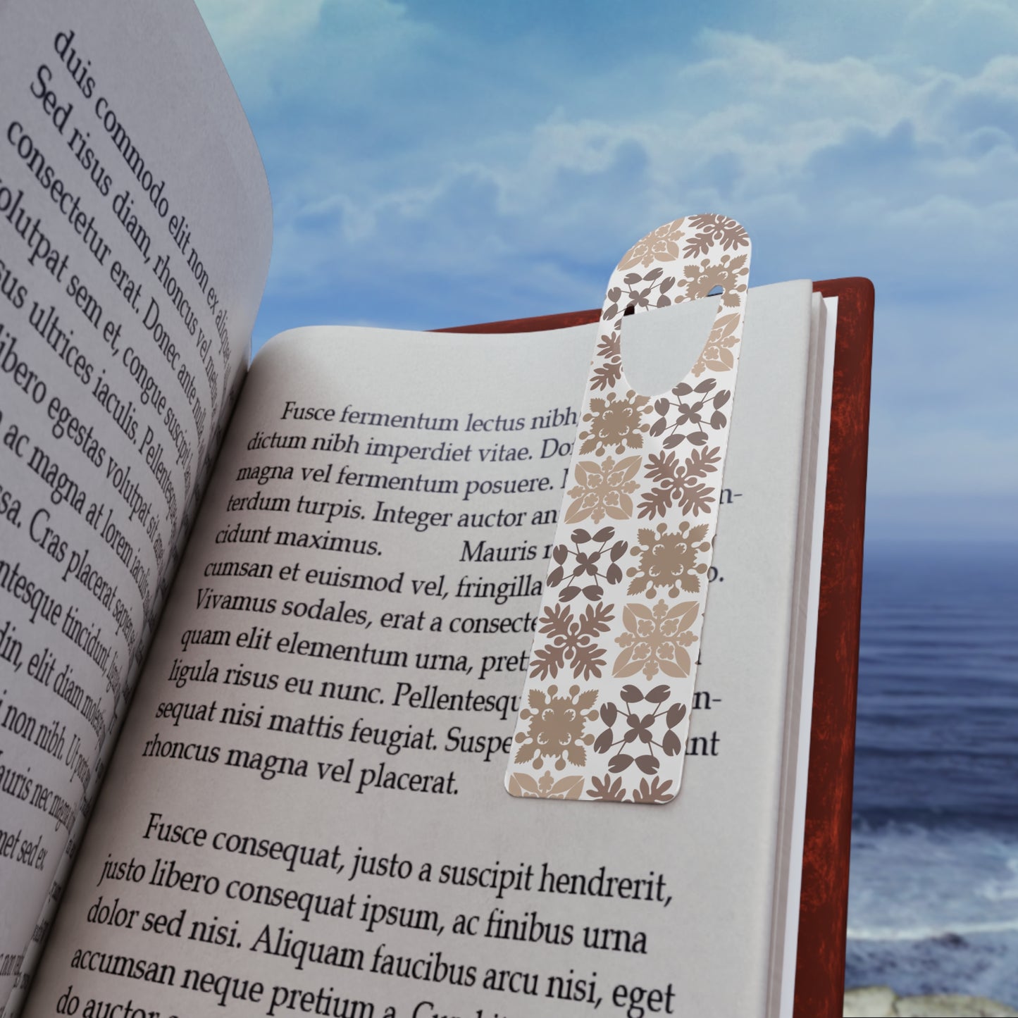 Neutral Quilt Bookmark
