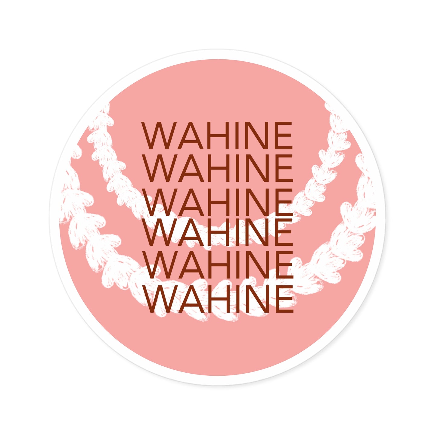 Wahine Round Stickers, Indoor\Outdoor