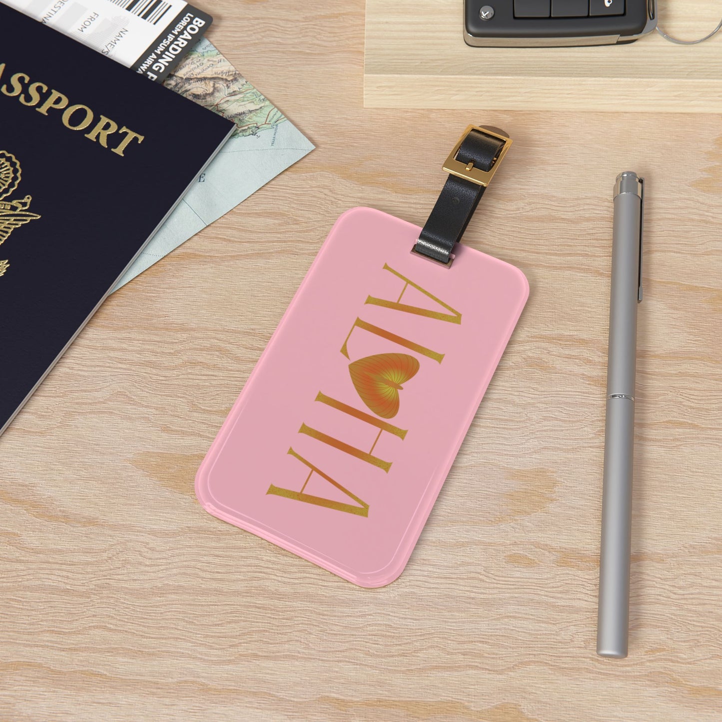 Aloha Anthurium Luggage Tag