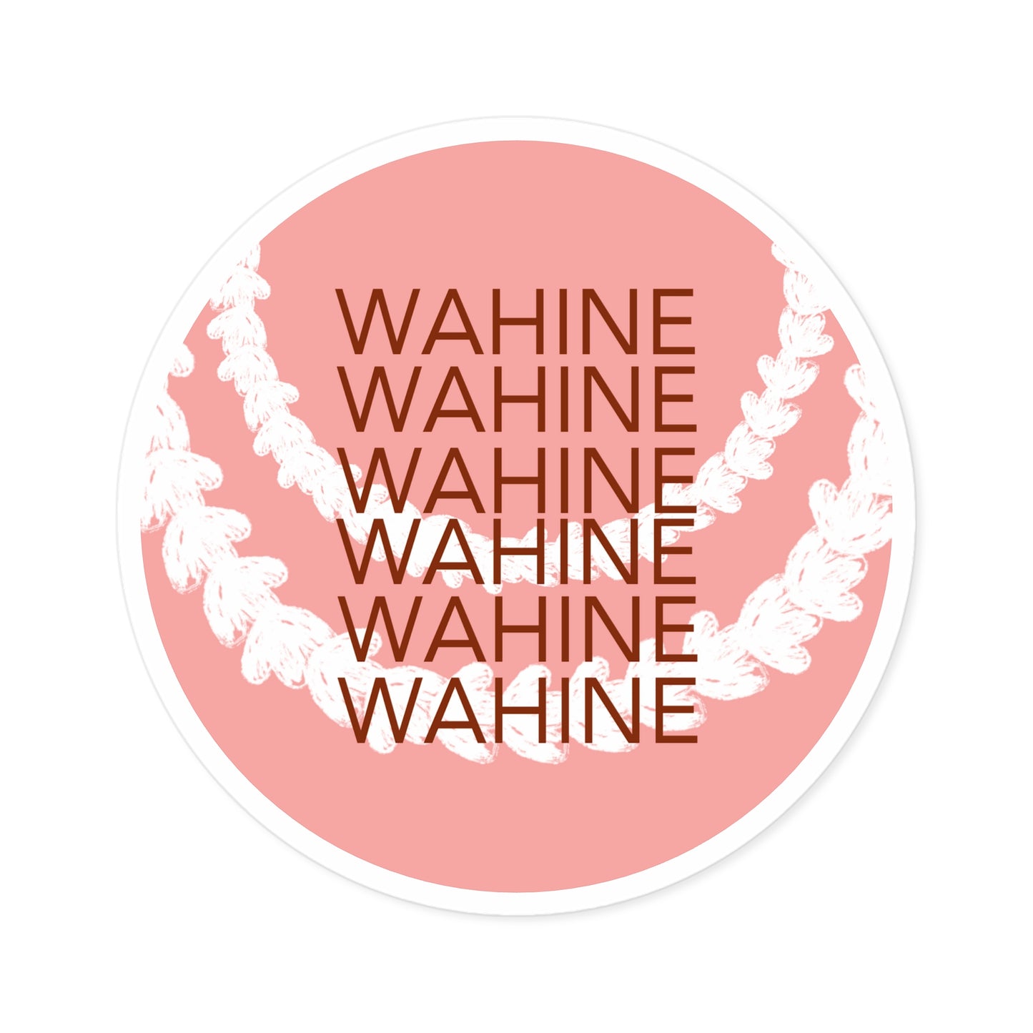 Wahine Round Stickers, Indoor\Outdoor