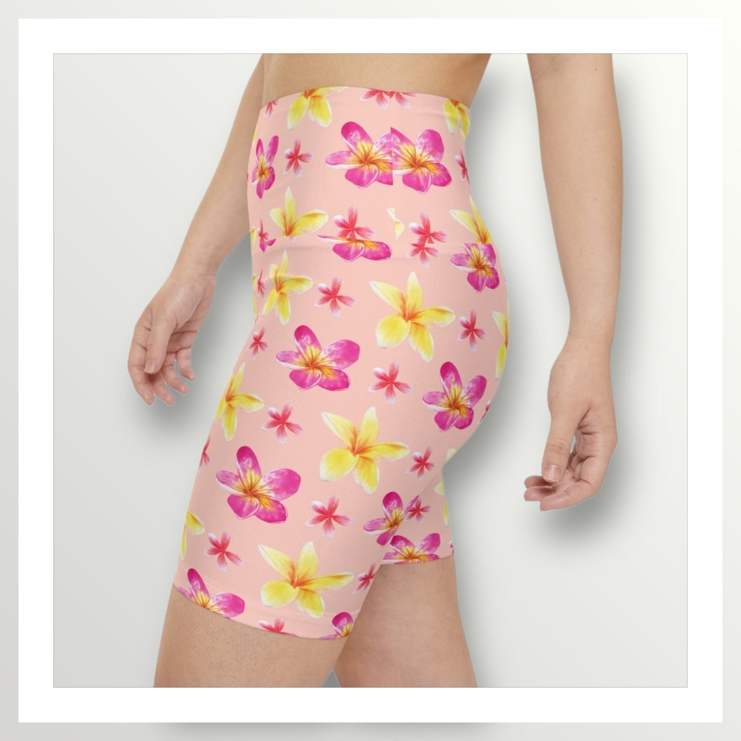 Plumeria Workout Shorts