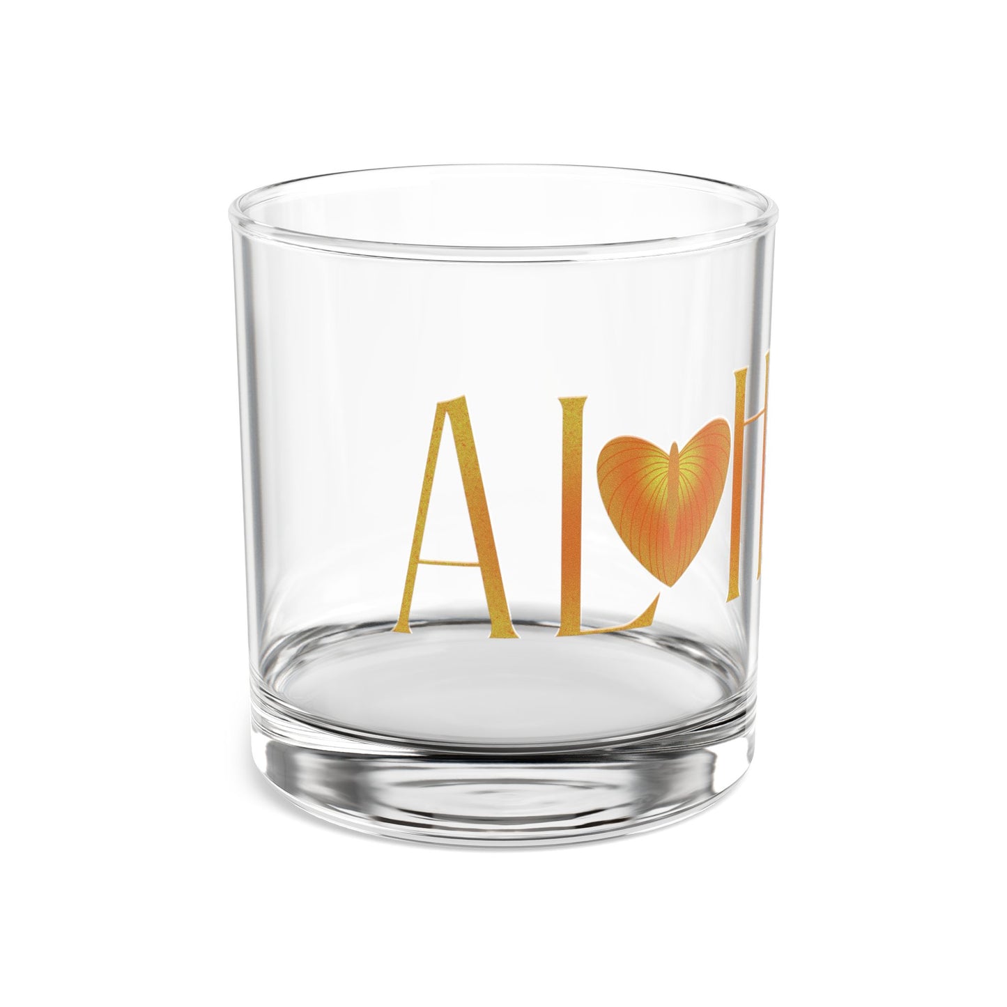Aloha Anthurium Rocks Glass