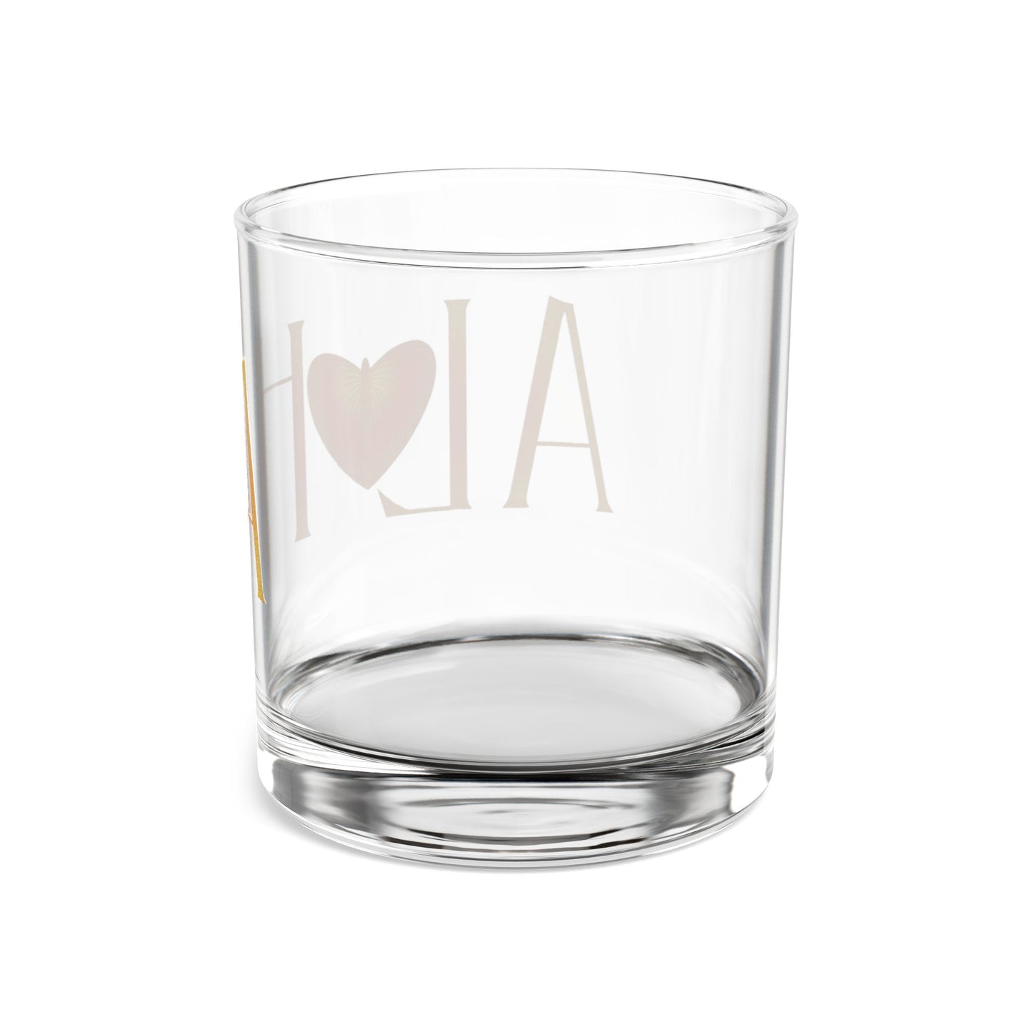Aloha Anthurium Rocks Glass