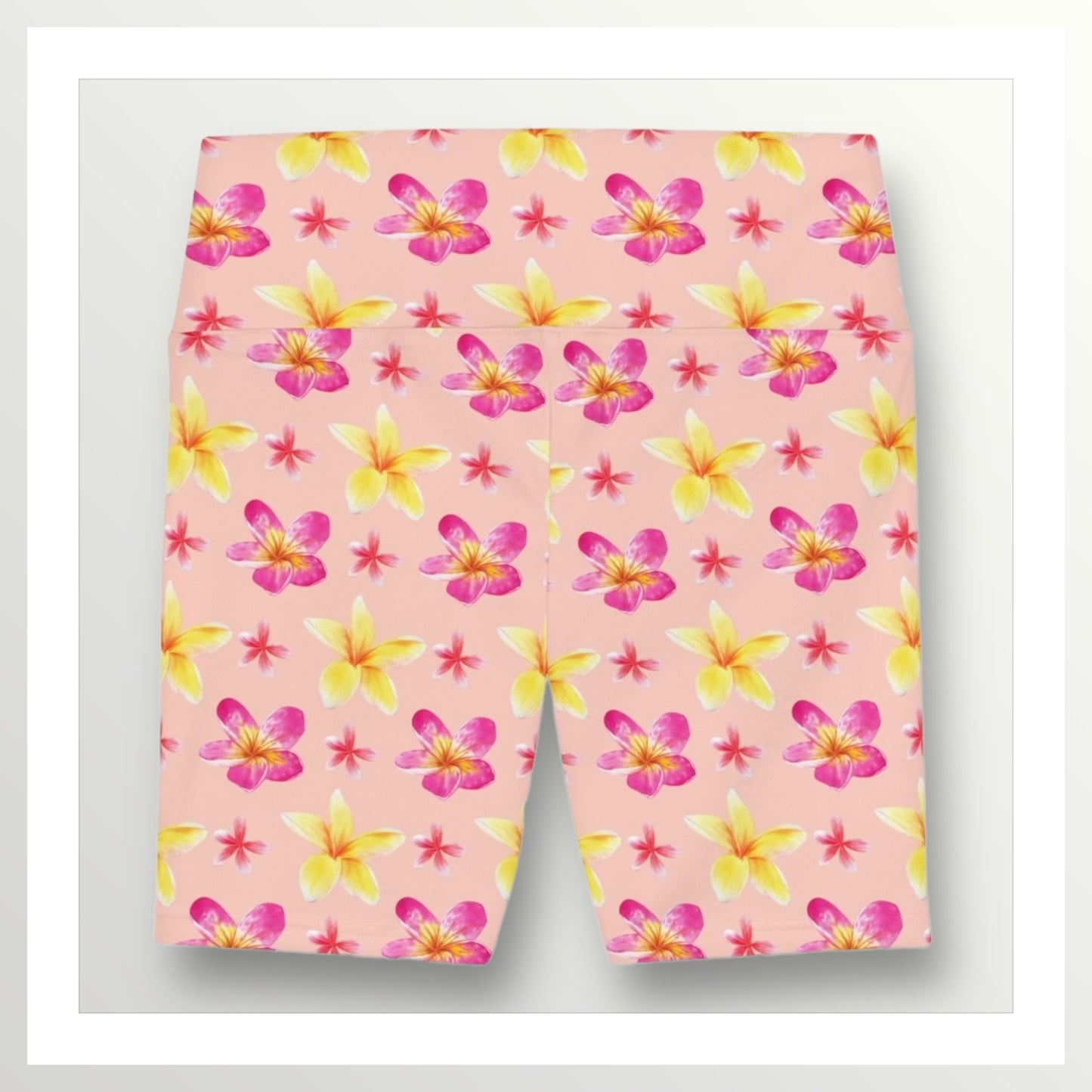 Plumeria Workout Shorts