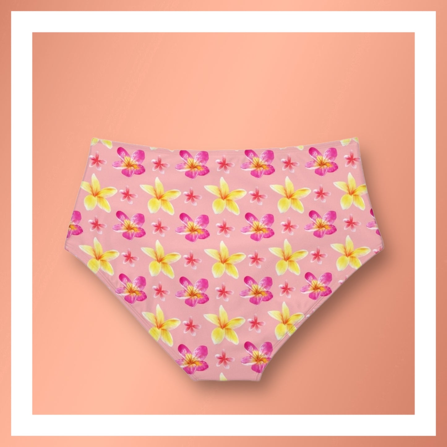 Plumeria High Waist Swim Bottom