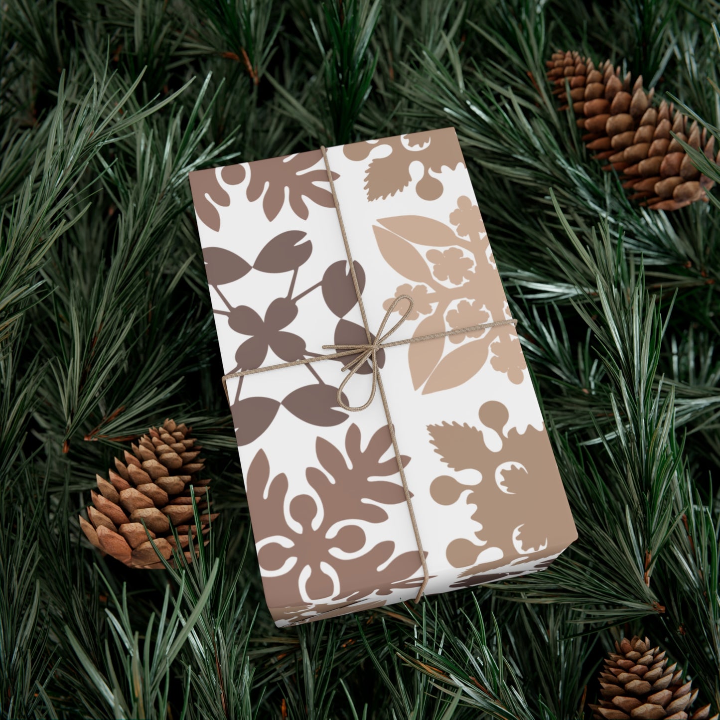Neutral Hawaiian Quilt Gift Wrap