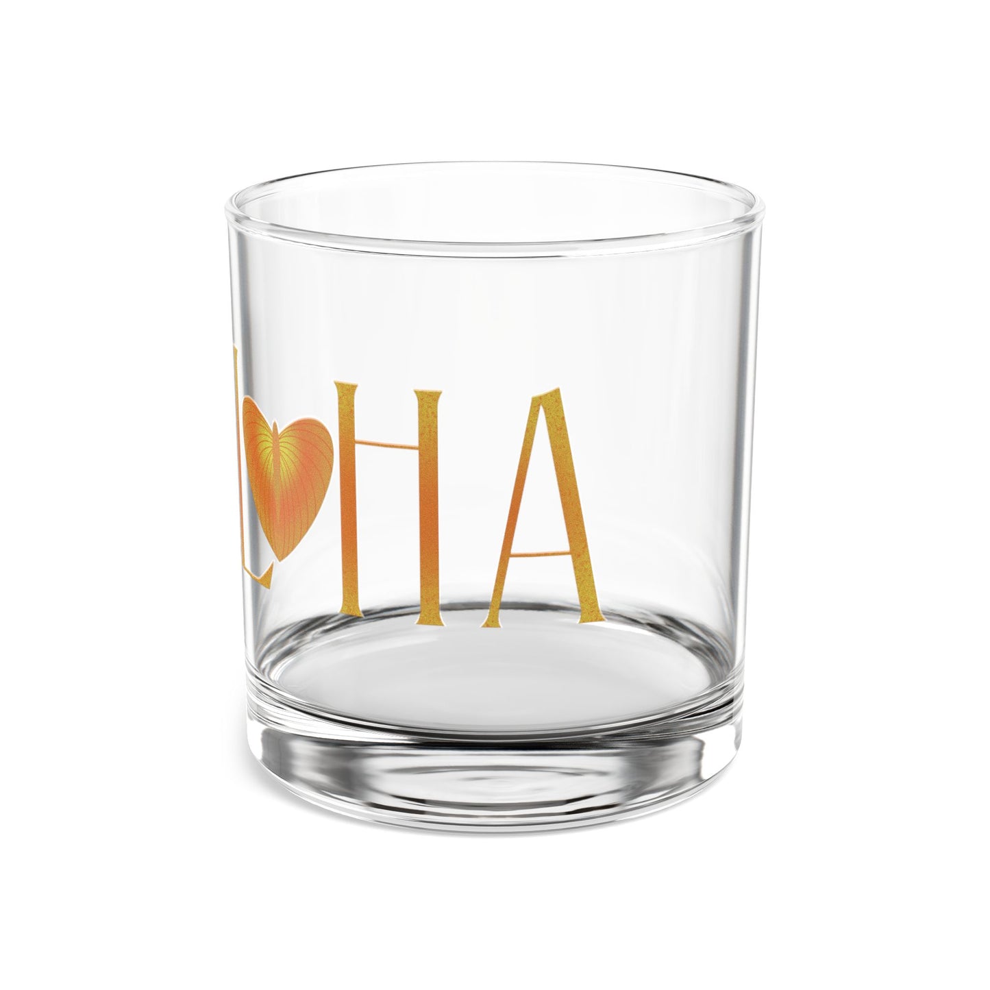Aloha Anthurium Rocks Glass