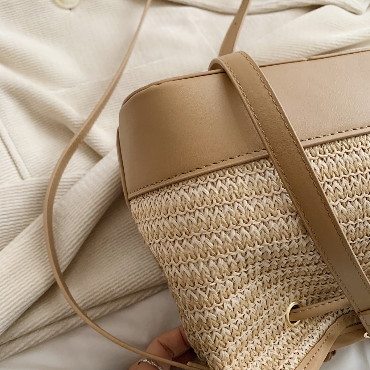 OOS Kawika Straw Braided Shoulder Bag