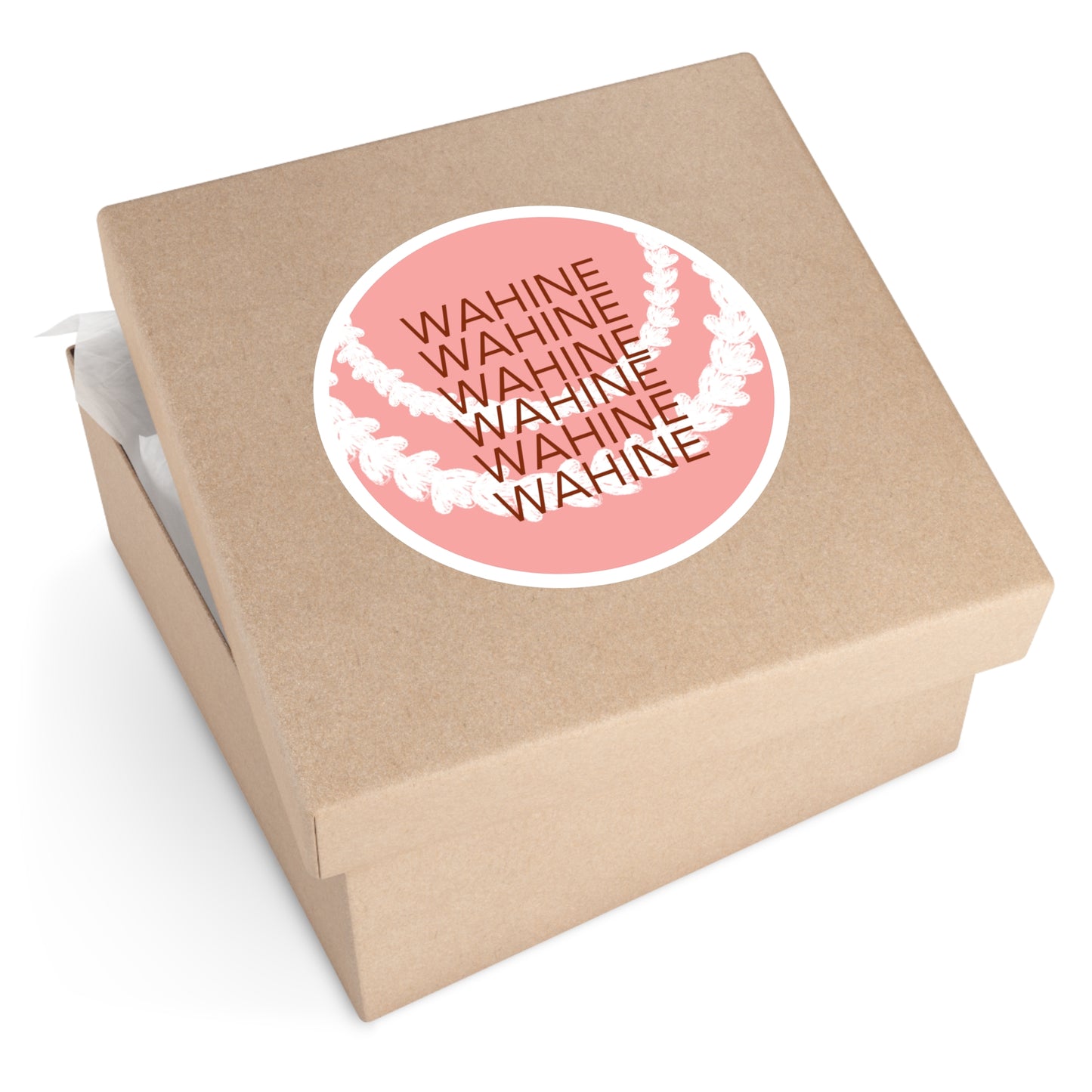 Wahine Round Stickers, Indoor\Outdoor