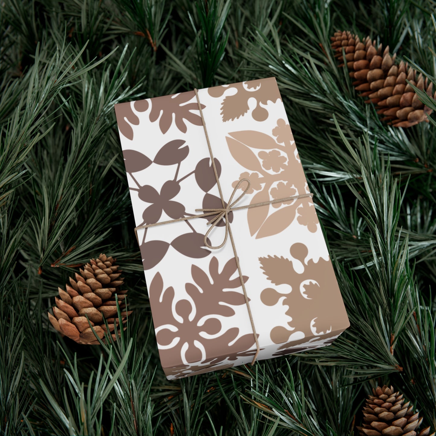 Neutral Hawaiian Quilt Gift Wrap