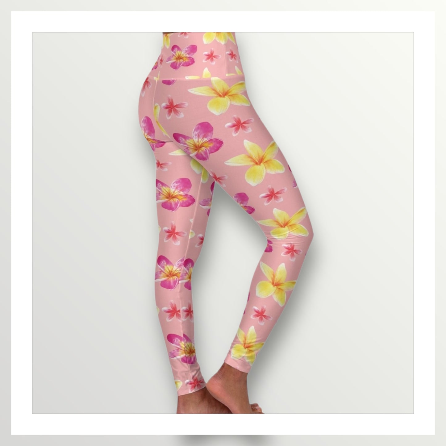 Plumeria Yoga Leggings