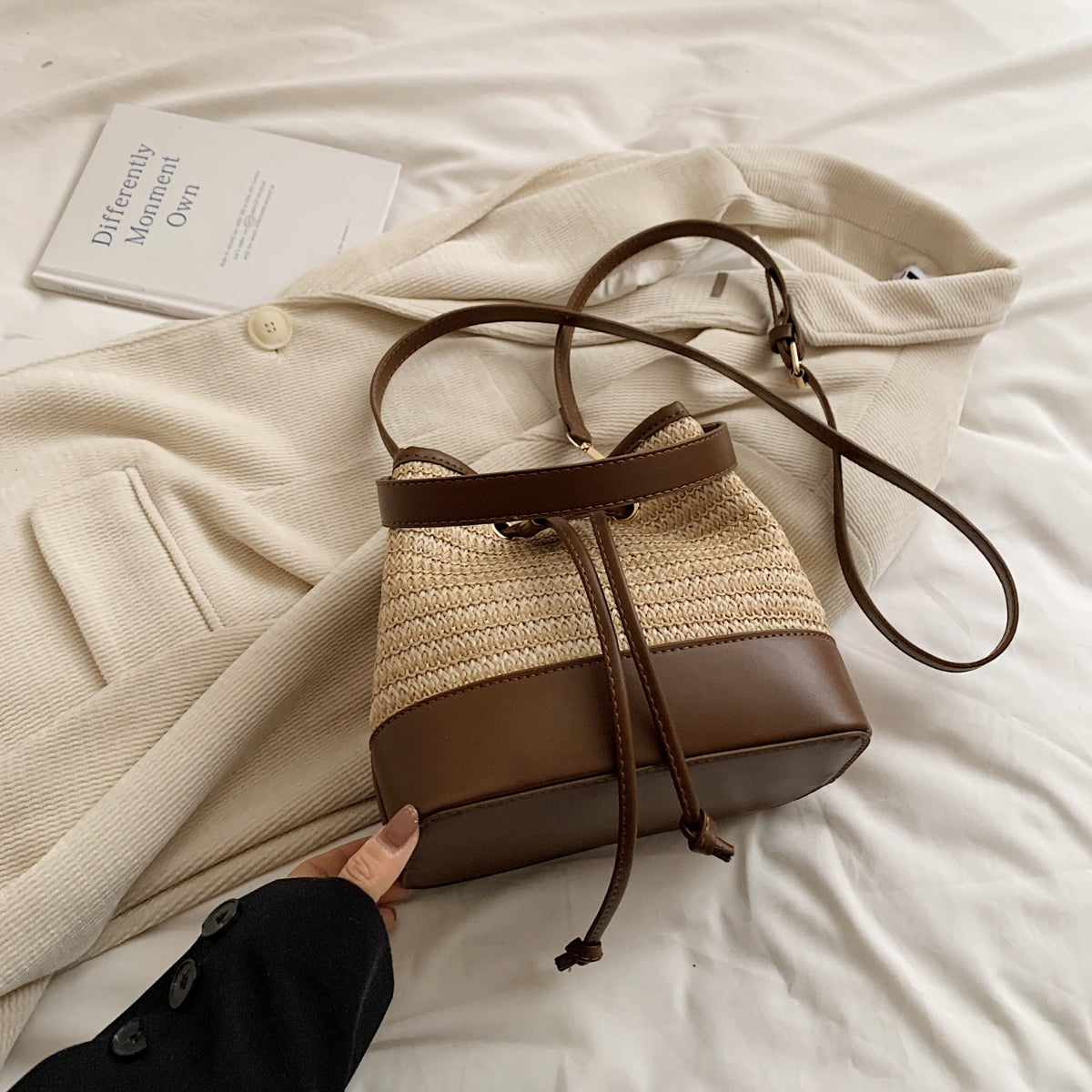 OOS Kawika Straw Braided Shoulder Bag