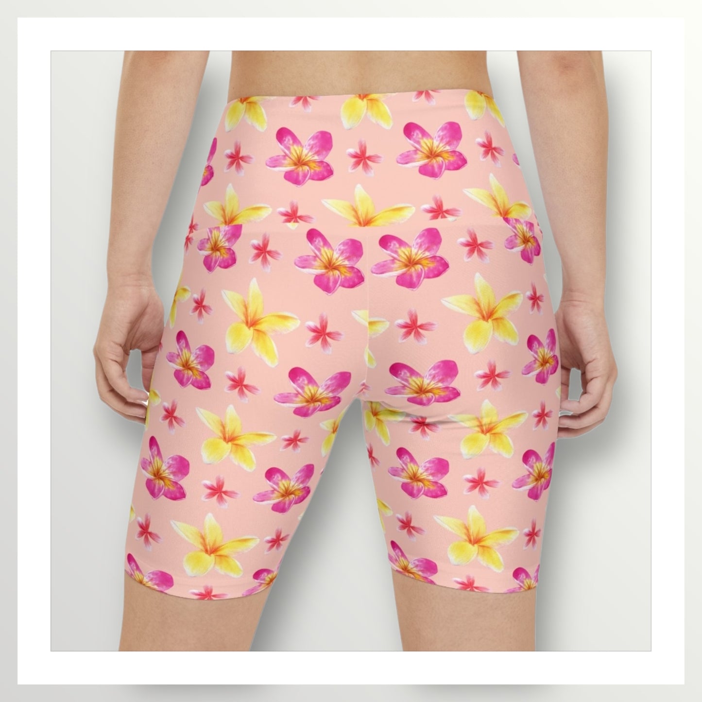Plumeria Workout Shorts
