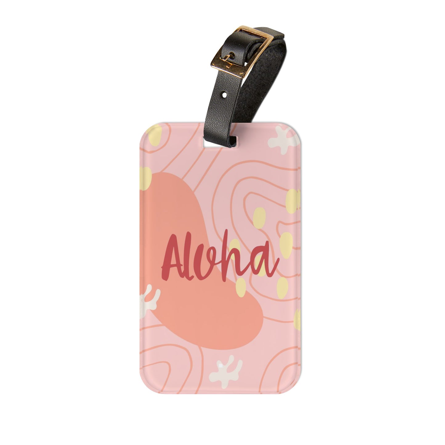 Pink Aloha Luggage Tag