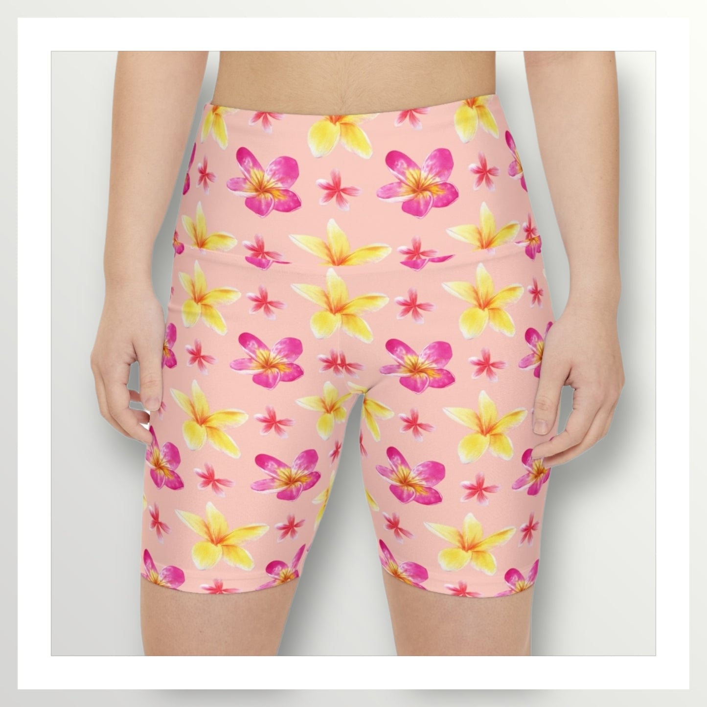 Plumeria Workout Shorts