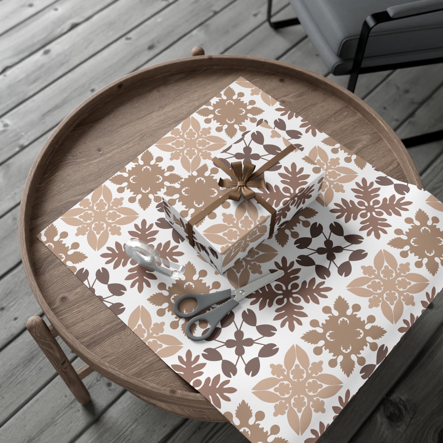 Neutral Hawaiian Quilt Gift Wrap