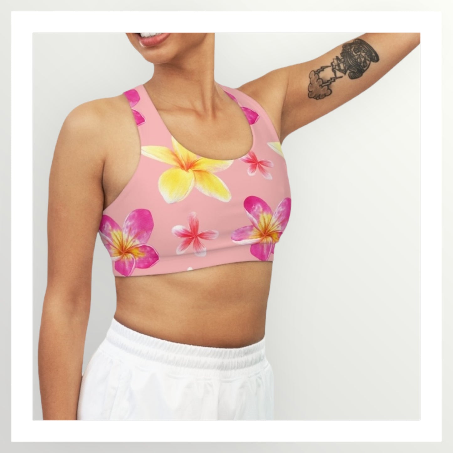 Plumeria Sports Bra
