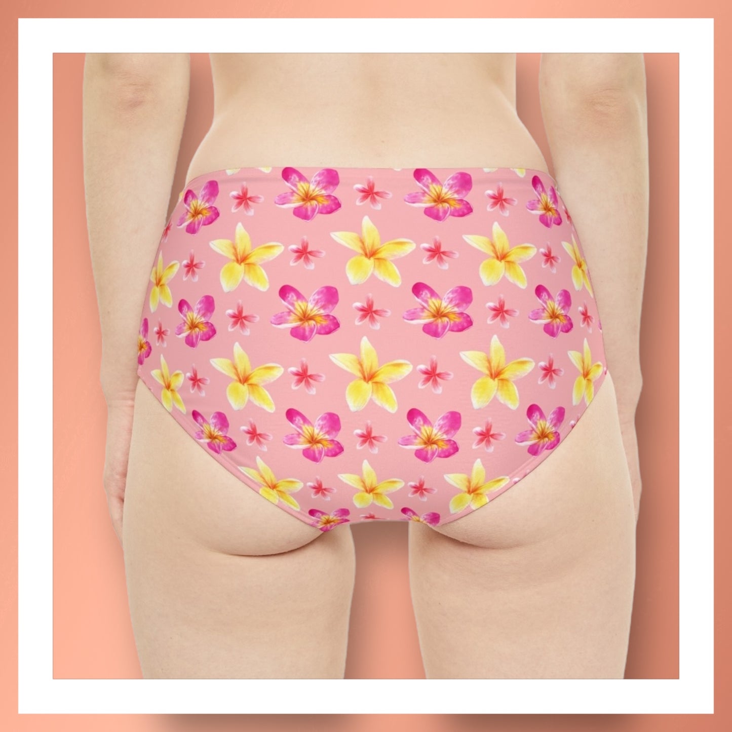 Plumeria High Waist Swim Bottom