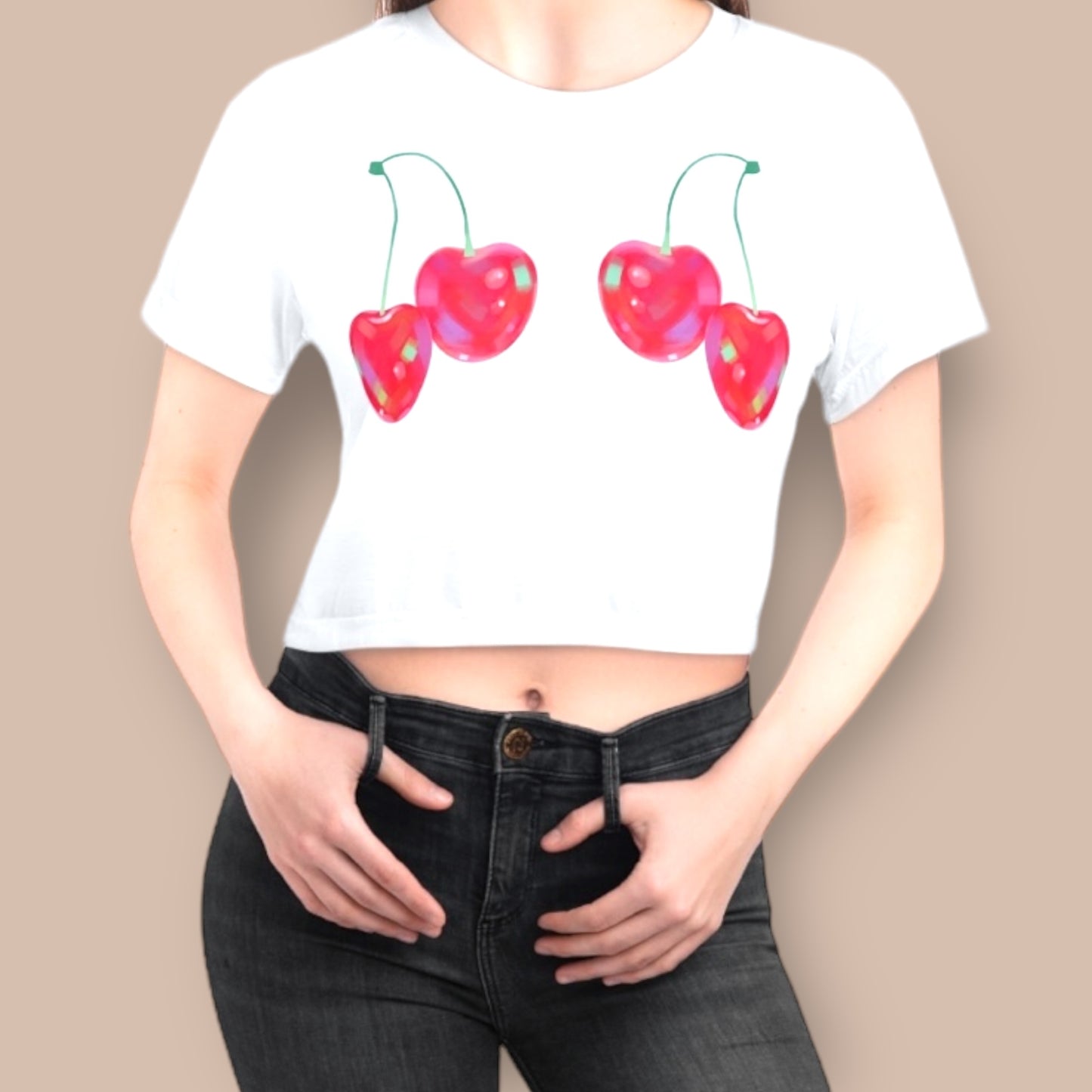 Cherries Crop Top