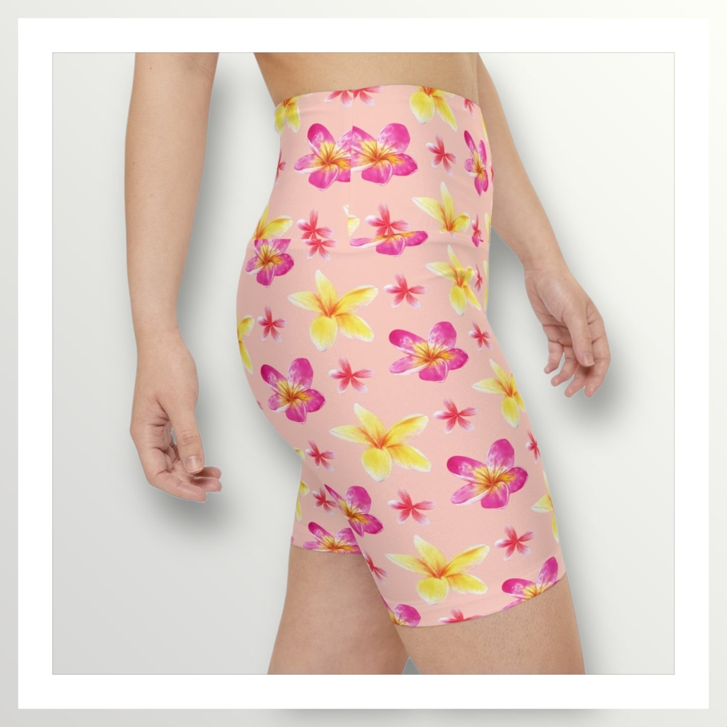Plumeria Workout Shorts