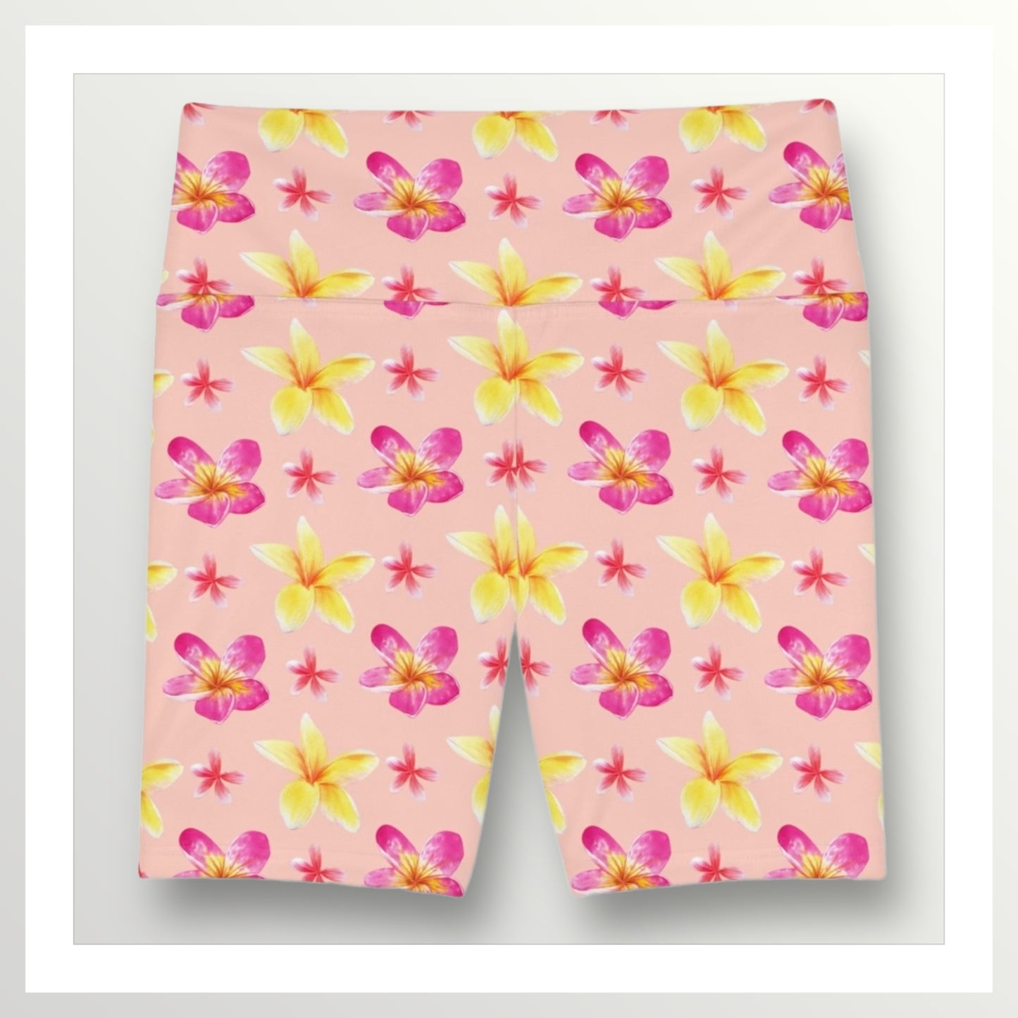 Plumeria Workout Shorts