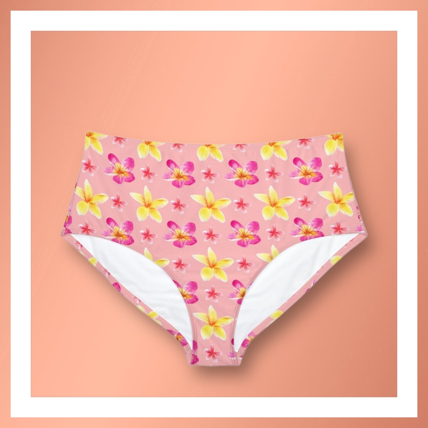 Plumeria High Waist Swim Bottom