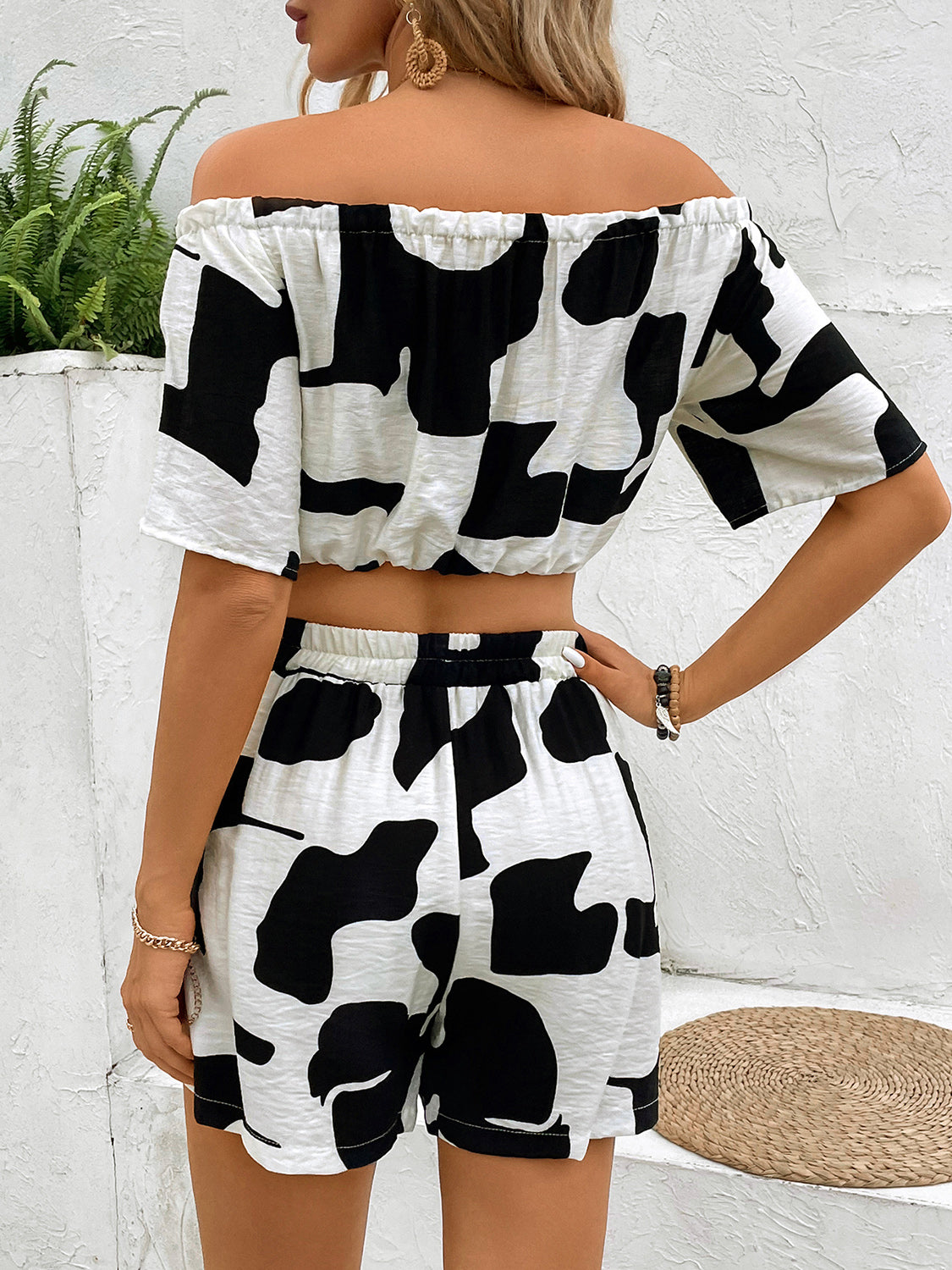 Off-Shoulder Top and Shorts Set