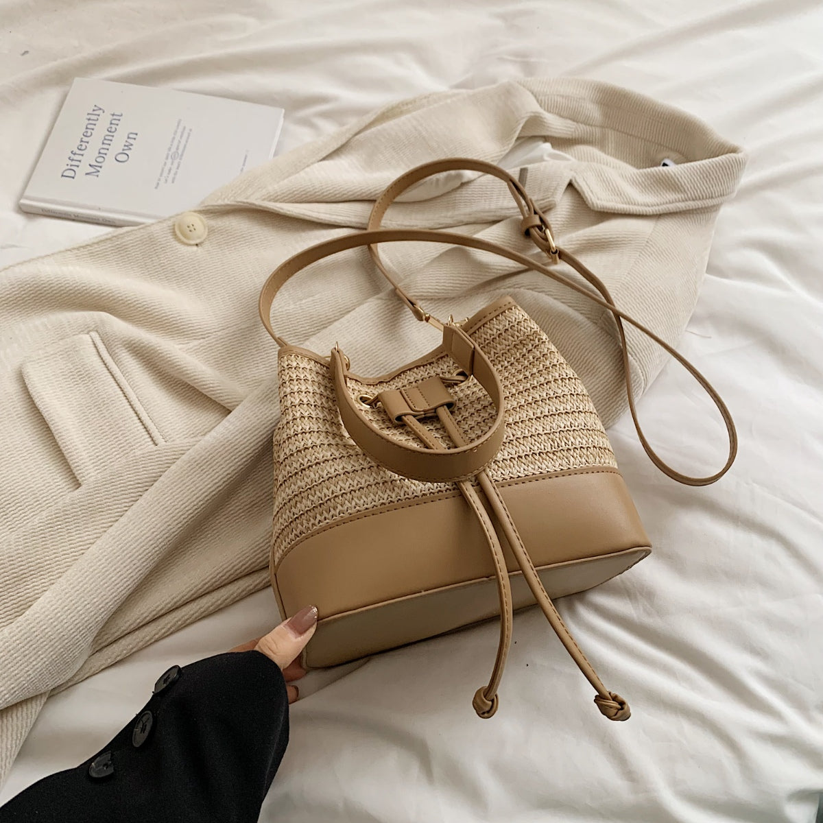 OOS Kawika Straw Braided Shoulder Bag