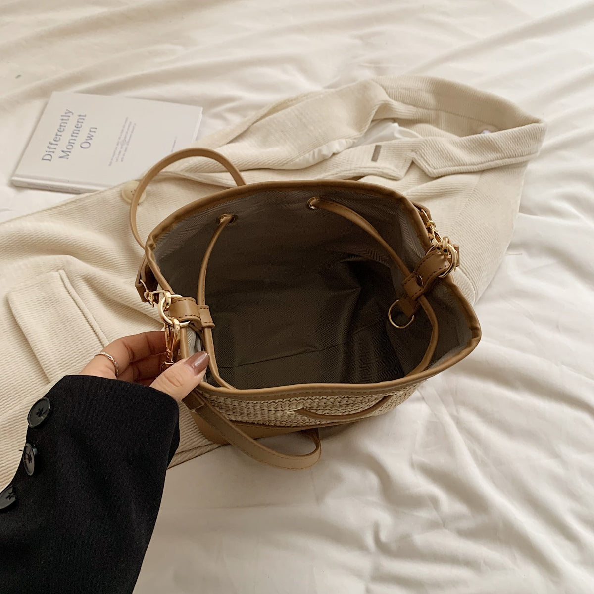 OOS Kawika Straw Braided Shoulder Bag