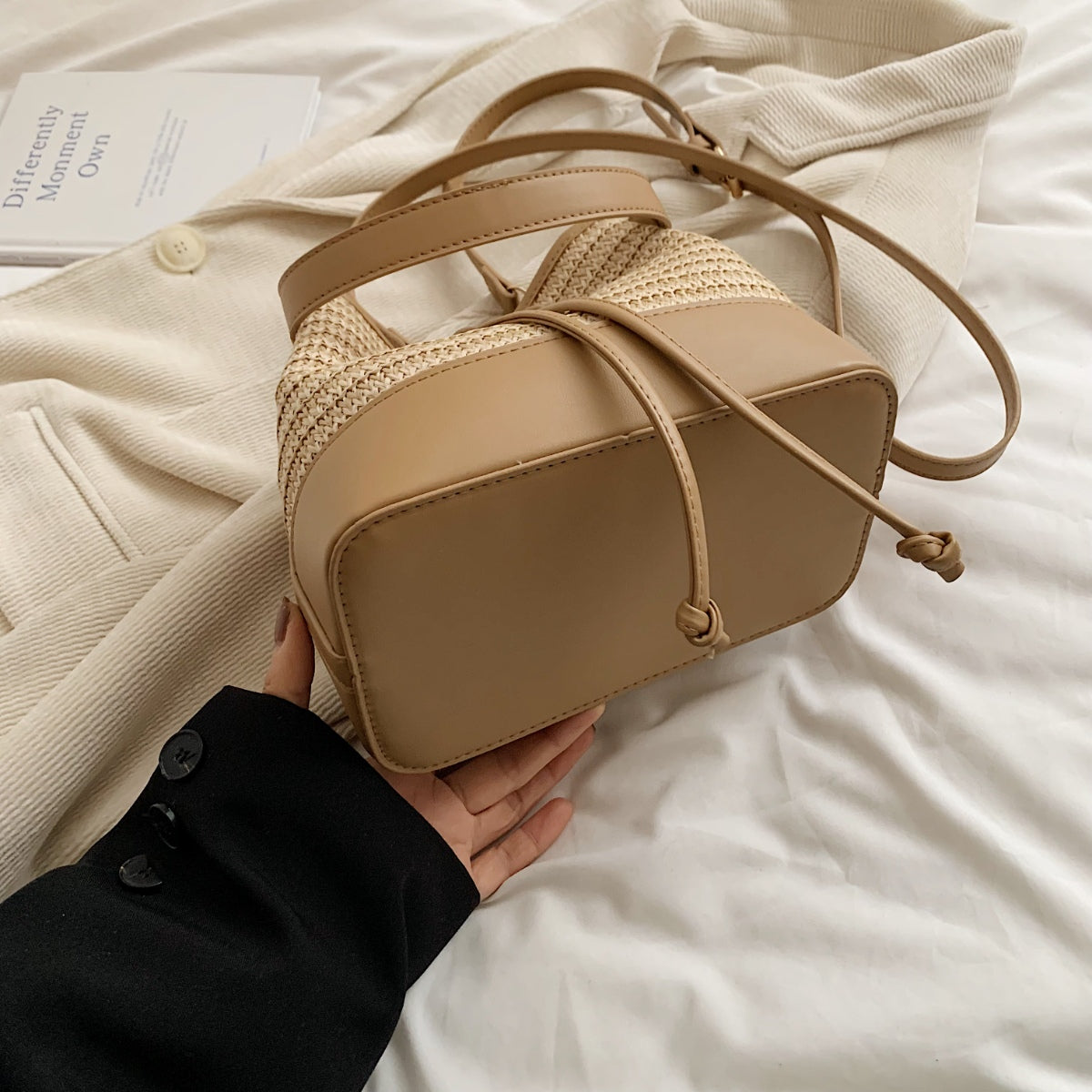 OOS Kawika Straw Braided Shoulder Bag