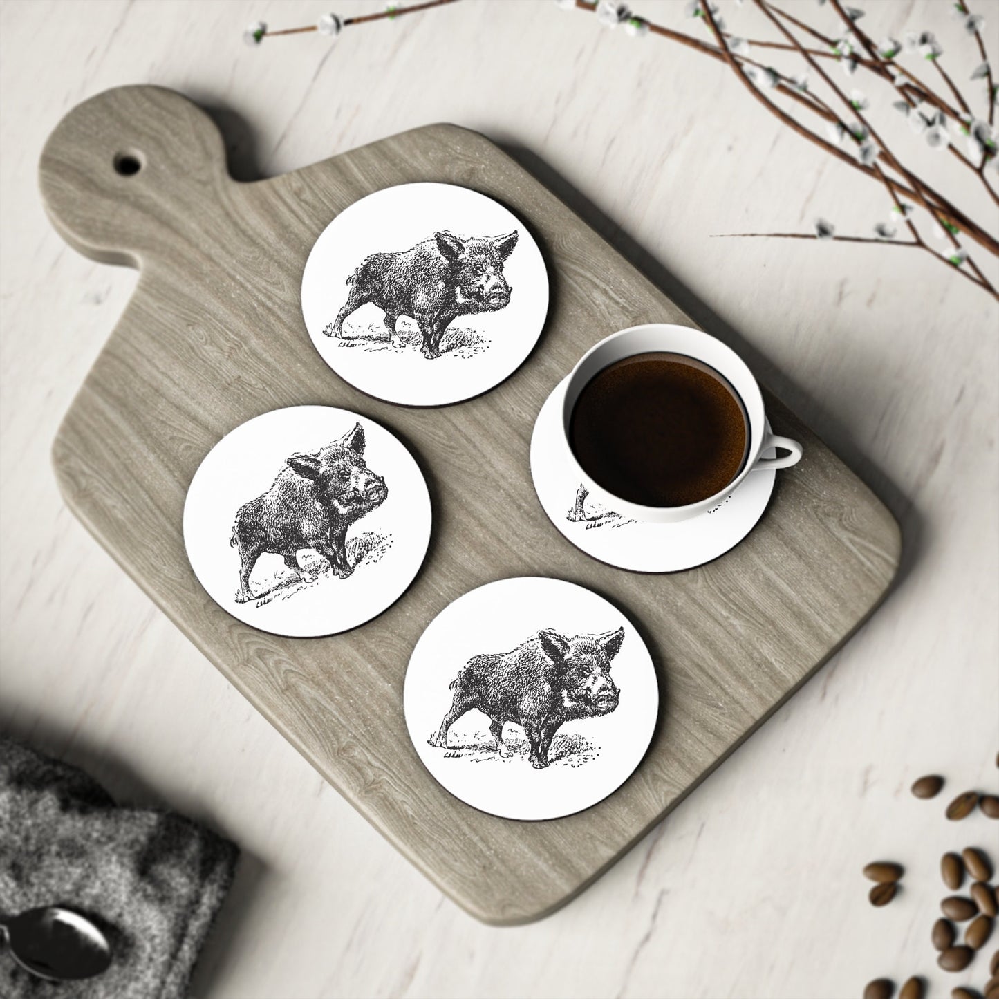 Boar Coasters