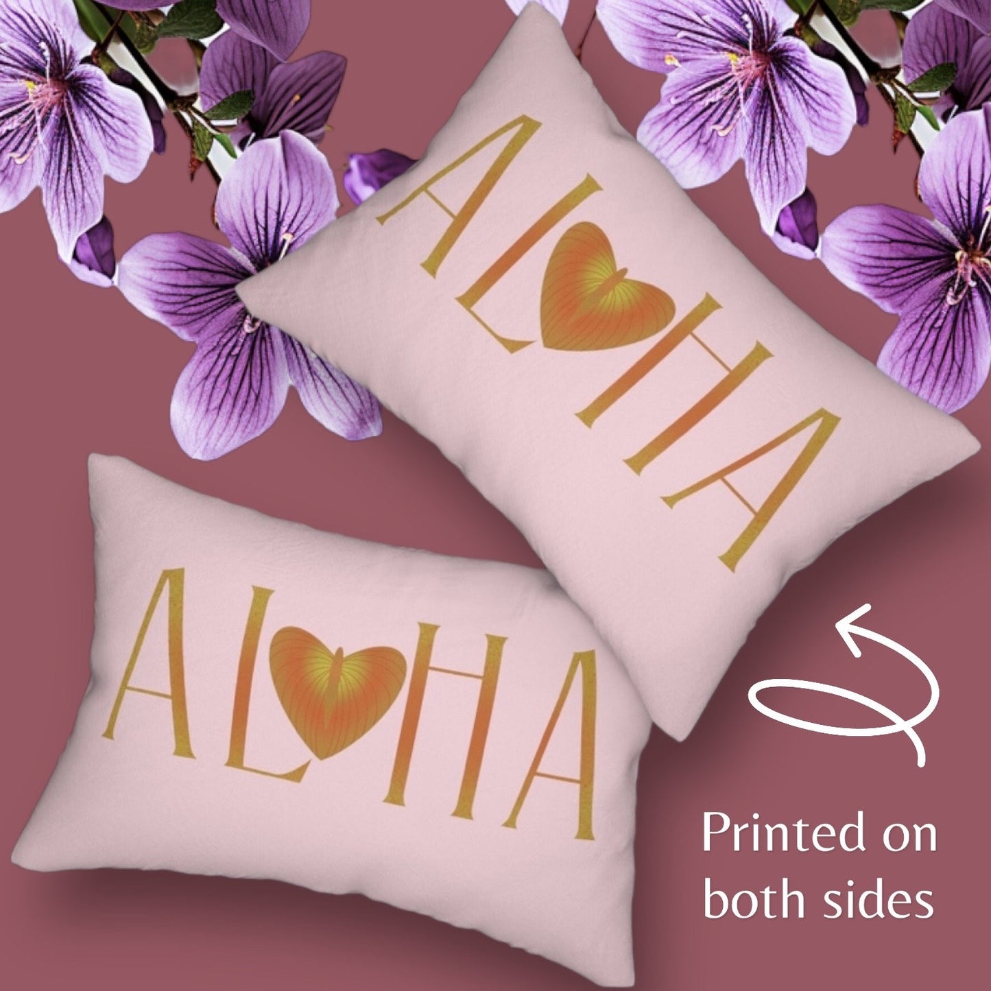 Aloha Anthurium Lumbar Pillow