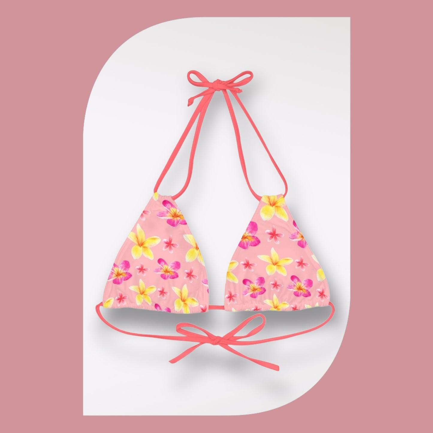 Plumeria Bikini Top